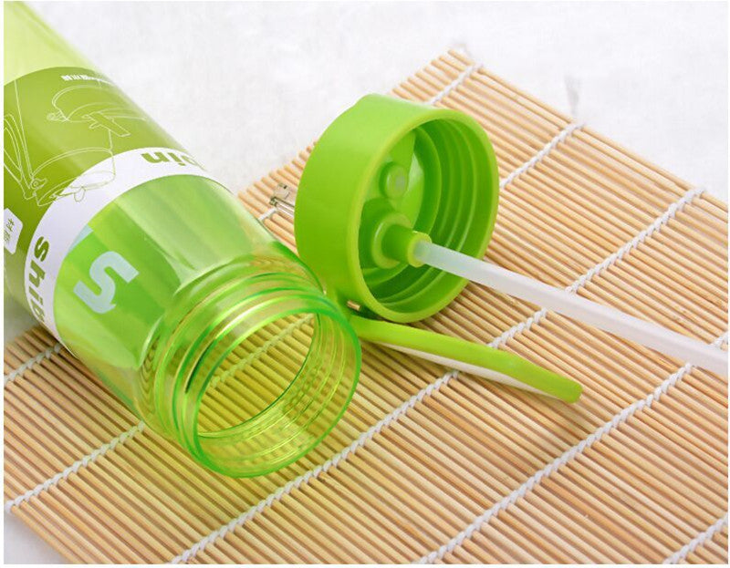 Water Bottle With Flip Straw - yogaflaunt
