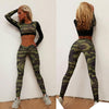Camouflage Print Military Slim Sportwear - yogaflaunt