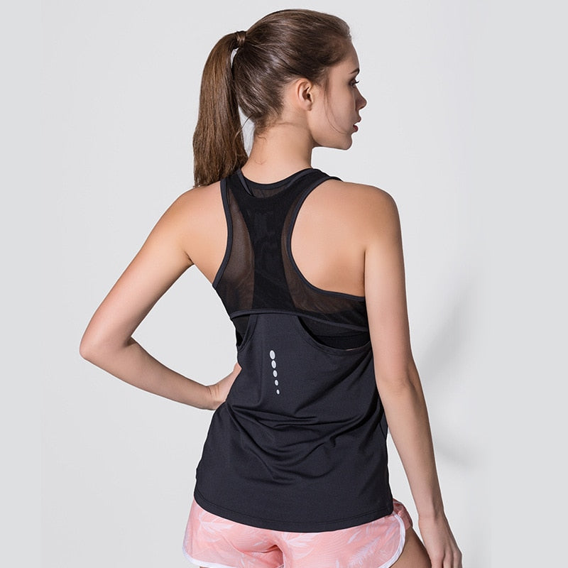 Yoga Sexy Mesh Sleeveless - yogaflaunt